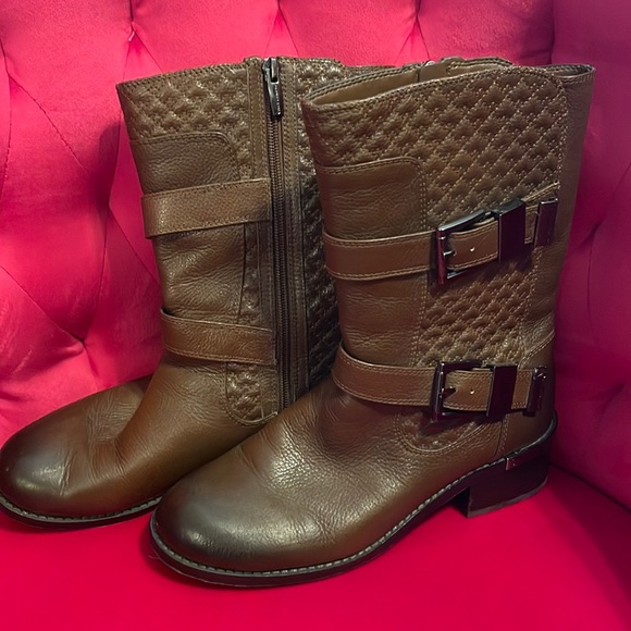 Like new Vince Camuto leather biker boots